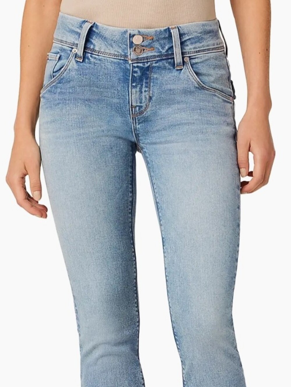NWT Hudson Jeans Beth Mid Rise Baby Bootcut Motion Light Wash Double Button 26 - Picture 6 of 12